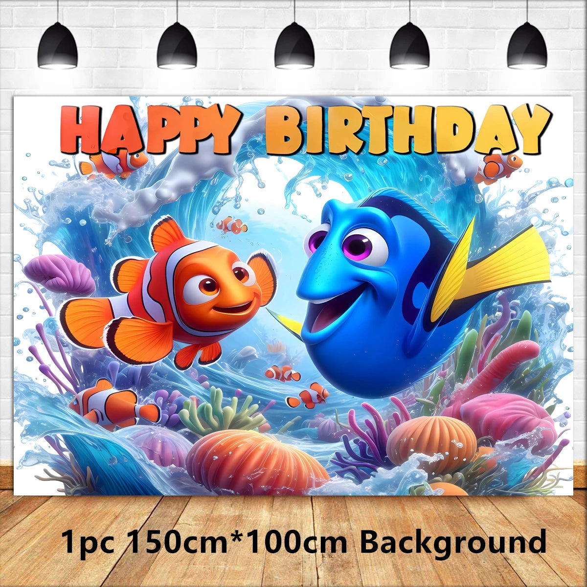 Finding Nemo Fish Latex Balloons Clownfish Dory Ocean Sea Foil Ballons Happy Birthday Banner Cake Topper Party Decor Kid Boy Toy