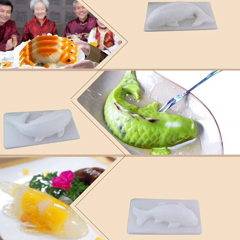 Fish Mold 3D Koi Fish Shape Plastic Cake Chocolate Jelly Mould Mold DIY Soap Handmade Sugarcraft Mold Baking Molds форма рыба