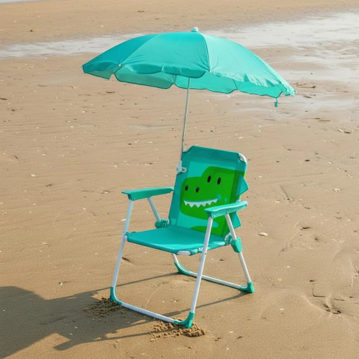 Kids Beach Chair with Umbrella Lightweight Children's Folding Chair with Sunshade for Infants, Outdoor