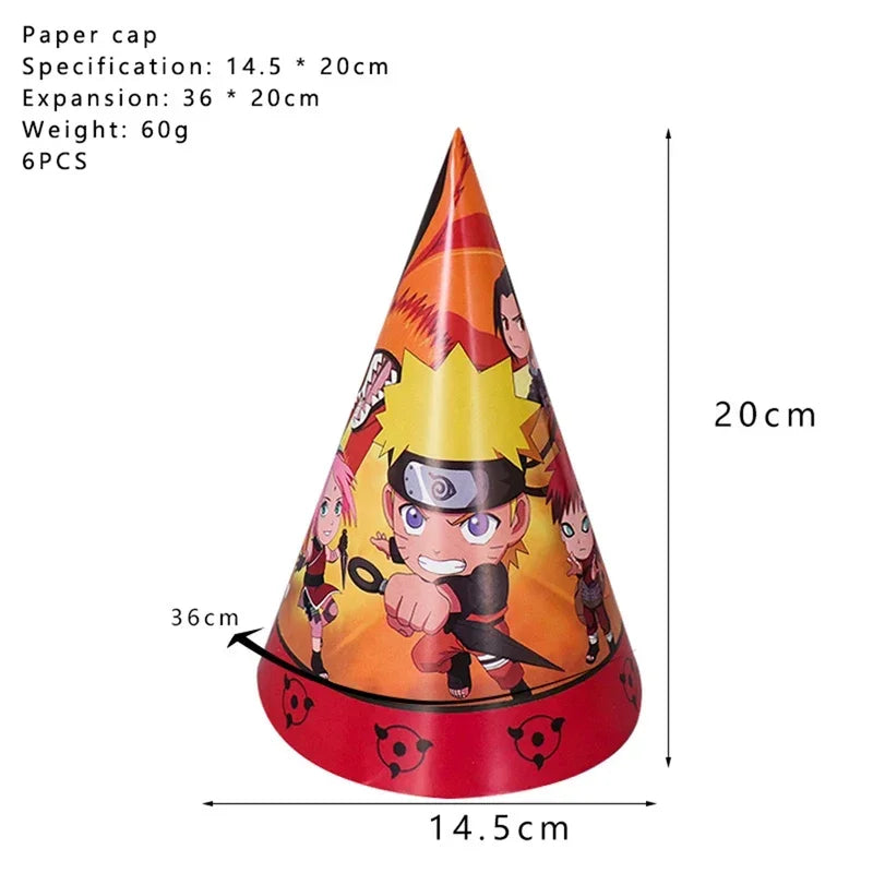 Naruto Kakashi Balloons Uchiha Sasuke Ballons Happy Birthday Banner Party Decoration Kids Toy Cake Topper Disposable Tableware