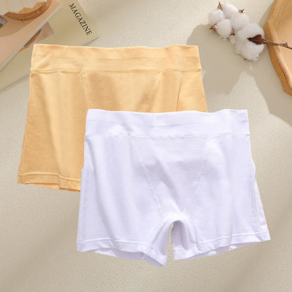 New 2PCS Women's Panties Cotton Solid Color Sports Boxers Underwear Seamless High Rise Cozy Lingerie Breathable Underpants S-XXL