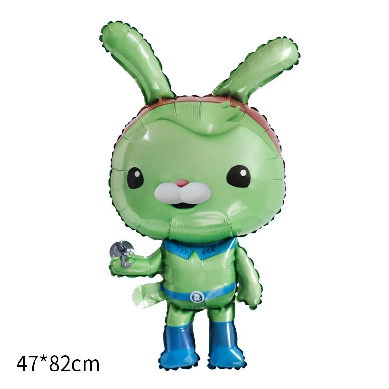 The Octonautsed Party Decoration Bear Cat Penguin Latex Ballons Captain Sea Animal Foil Balloons Happy Birthday Banner Kids Toy