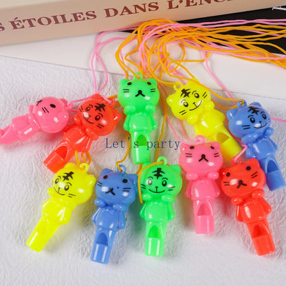 20Pcs Cute Cat Whistles Cheer Up Toys for Kids Birthday Party Favors Baby Shower Musical Instrument Gifts Goodie Bag Pinata