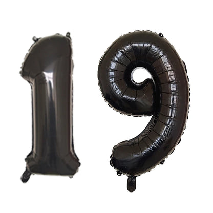 2Pcs 32 Inch Gold Silver Black Blue Red Helium Foil Number Balloon 16 17 18 19 20 21 Happy Birthday Party Decoration Supplies
