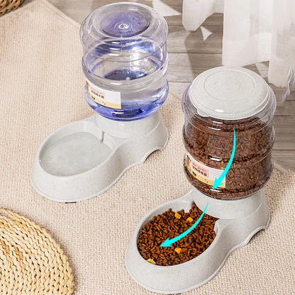 Large Capacity Pet Feeder Bowls Small Dog Food Bowl Automatic Water Dispenser Cat Bowls Pets Feeding Bowls Drink Water Bowl