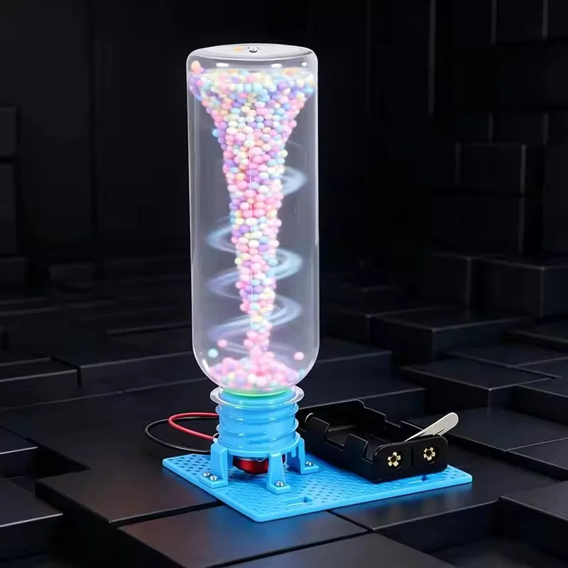DIY Electric Vortex Tornadoes Assembly Puzzle Toy Physical Science Experiment Kit STEM Educational Desktop Model Gifts for Kids