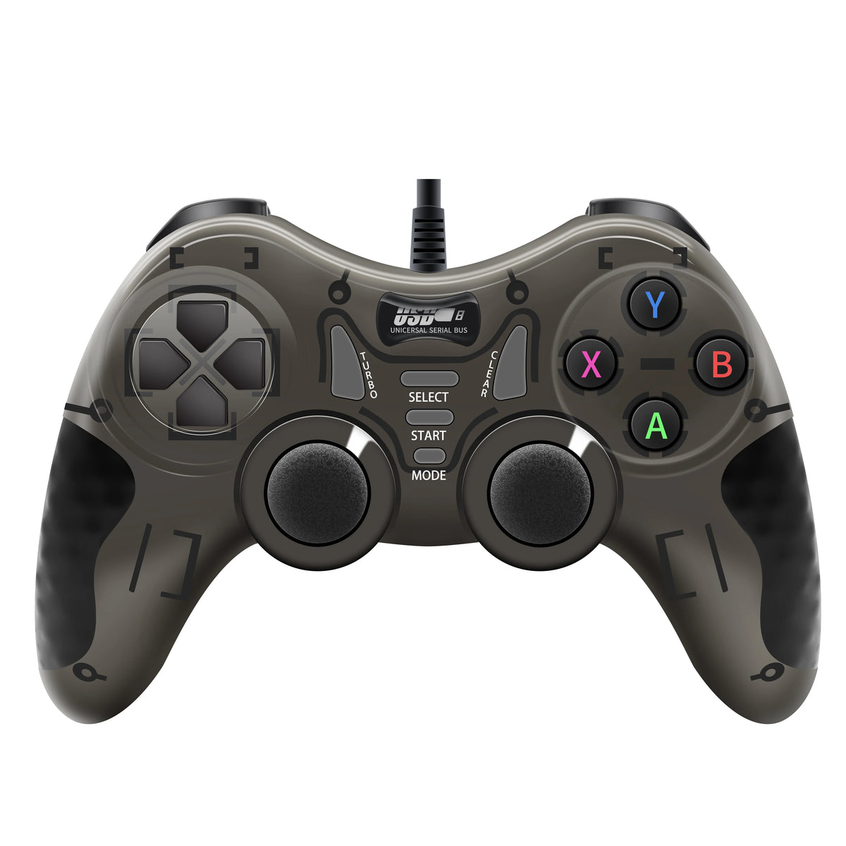Gamepad BLACK White Wired Handle for Gaming TV / Computer PC  Joystick PS3 Controller with Vibration Effect