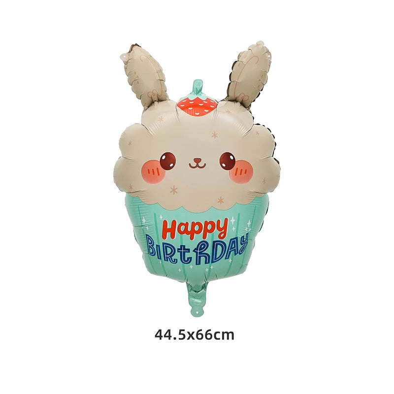 Happy Birthday Cake Theme Balloons Birthday Party Matte ice cream candy Baby Shower Decors Foil Balloon