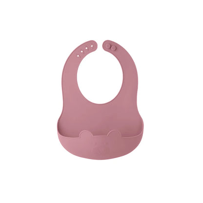 Cute Silicone Baby Bib (Unisex) – Ultra-Lightweight, Foldable Travel Bib. BPA-Free, Soft, and Durable Silicone Bib