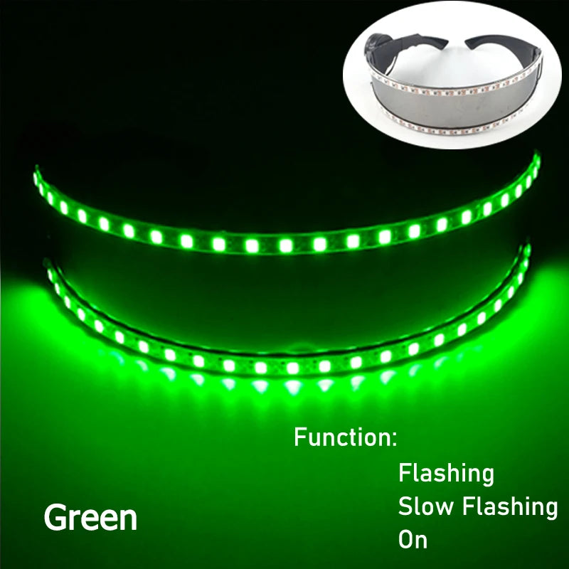 1set Luminous Glowing Glasses and Gloves Remote Control LED Glasses&Gloves Carnival Party Performance Props Festival Supplies