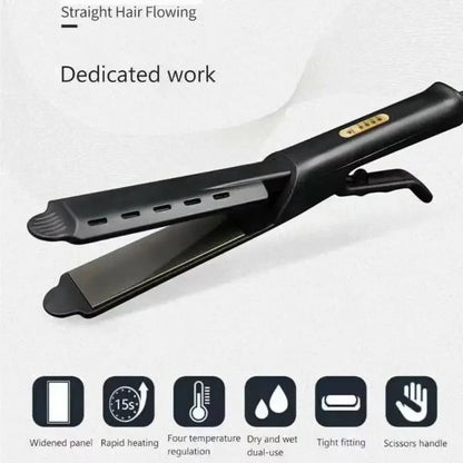 Hair Straightener For Women Widen Panel Four-gear Temperature Adjustment Ceramic Tourmaline Ionic Flat Iron Hair Straightener
