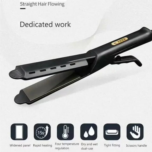 Hair Straightener For Women Widen Panel Four-gear Temperature Adjustment Ceramic Tourmaline Ionic Flat Iron Hair Straightener