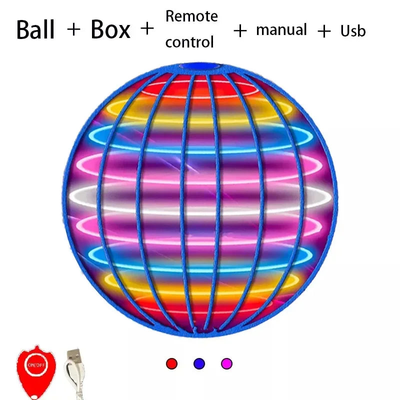 Flying Ball Boomerang Flyorb Magic Band LED Light Drone Hover Ball Flying New Planet Flying Rotating Fingertip Toy Kids Gift