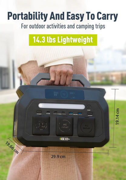 IEE P800 Portable Power Station, 512Wh LiFePO4 generator,1600W Peak Solar Generators, 800 wat power source,2x800W AC Outlets Lightweight & Quiet Solar Generator for Camping, Home Emergency, RV & Outdoor Travel