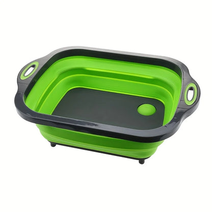 Portable Space Saving Basin with Built-in Sink and Storage Function - Perfect for Outdoor Camping Travel Home Folding Basin