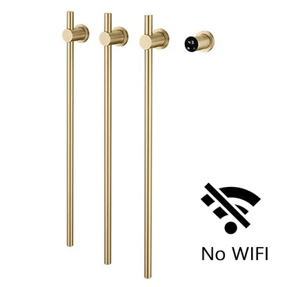 Modern Electric Heated Towel Rack Wall Mounted Bathroom Towel Warmer Heated Towel Rail Heater 3Bars Stainless Steel 220V/110V