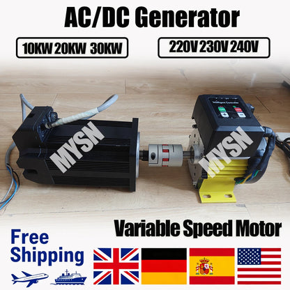 10KW 20KW 30KW AC/DC Generator 380V 220V 230V Permanent Magnet Generator Free Energy Alternator For Wind Turbine Farm Outdoor