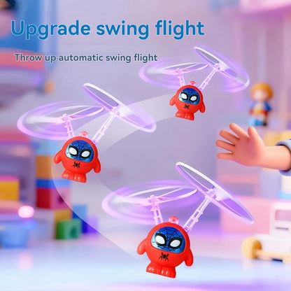 Mini Astronaut Drone Cartoon Spaceman Flying Robot Toys with USB Charging Hand Control Helicopter Toys for Kids Xmas Gift