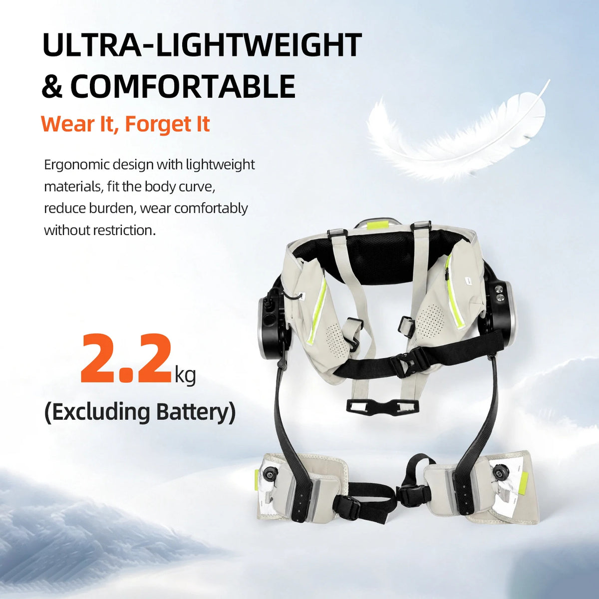 Lightweight Outdoor Powered Exoskeleton Robot Walking Hiking Climbing Load Bearing Assistance For Outdoor Enthusiasts