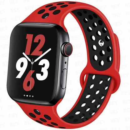 Silicone Sport Straps For Apple Watch 10 Band 45mm 44mm Ultra2 49mm 38/40mm 41mm 42 46mm Bracelet iWatch Series 8 7 6 4 5 3 9 SE