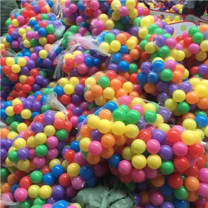 100PCS Colorful Ball Pit Balls Soft Plastic Ocean Balls Indoor Outdoor Play Tent Playhouse Baby Eco-Friendly Stress Air Ball Toy