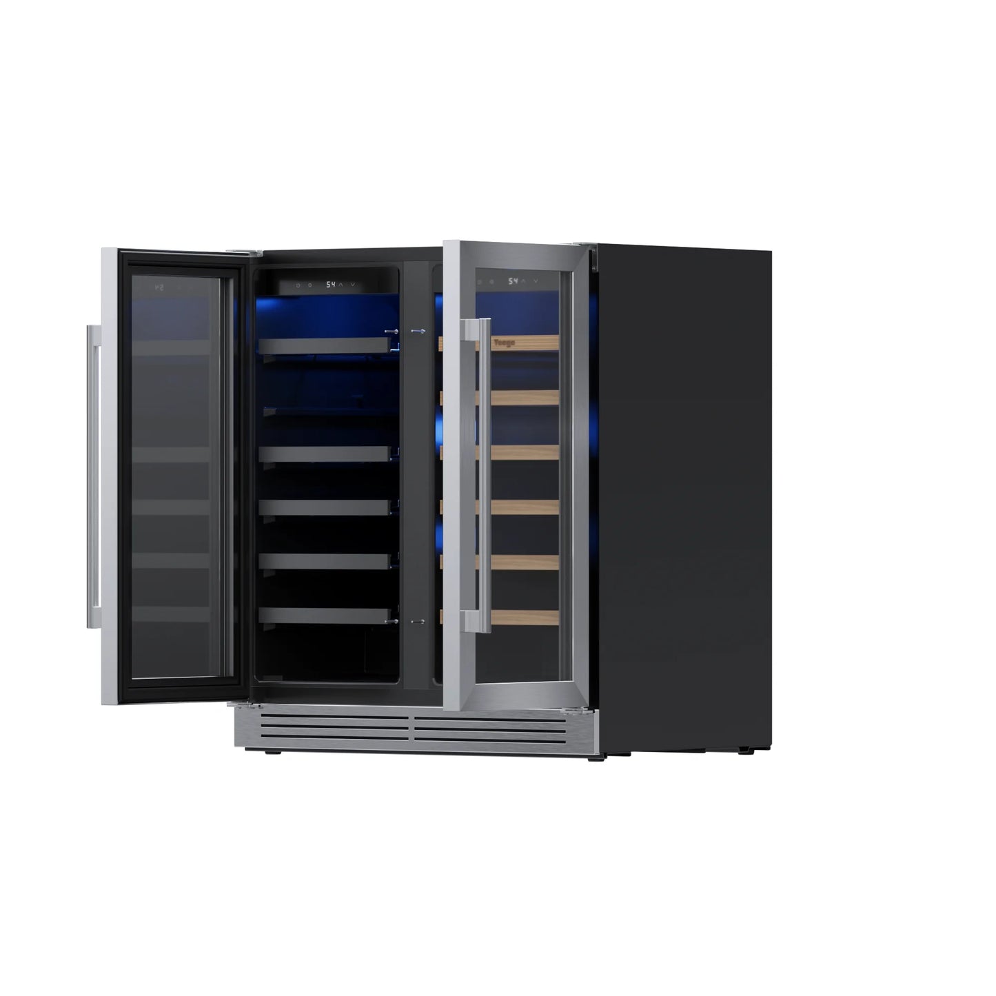 30 Inch Wine Cooler Refrigerator Stainless Steel Glass Door Embedded in The Wine Cabinet, built-in under Counter Beverage Wine Cooler
