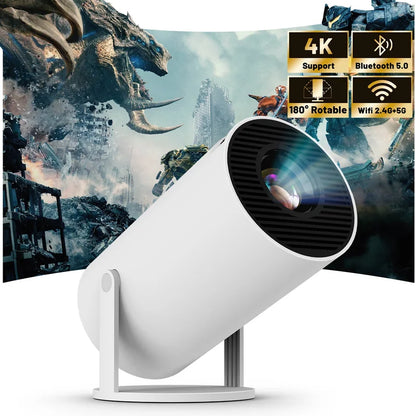 NEW Mini Projector  WIFI 6 and Bluetooth 4K 1080P 130'' Screen Movie Projector