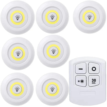 Dimmable LED Under Cabinet Light with Remote Control Battery Operated LED Closets Lights Wardrobe Bathroom Lighting Night Light