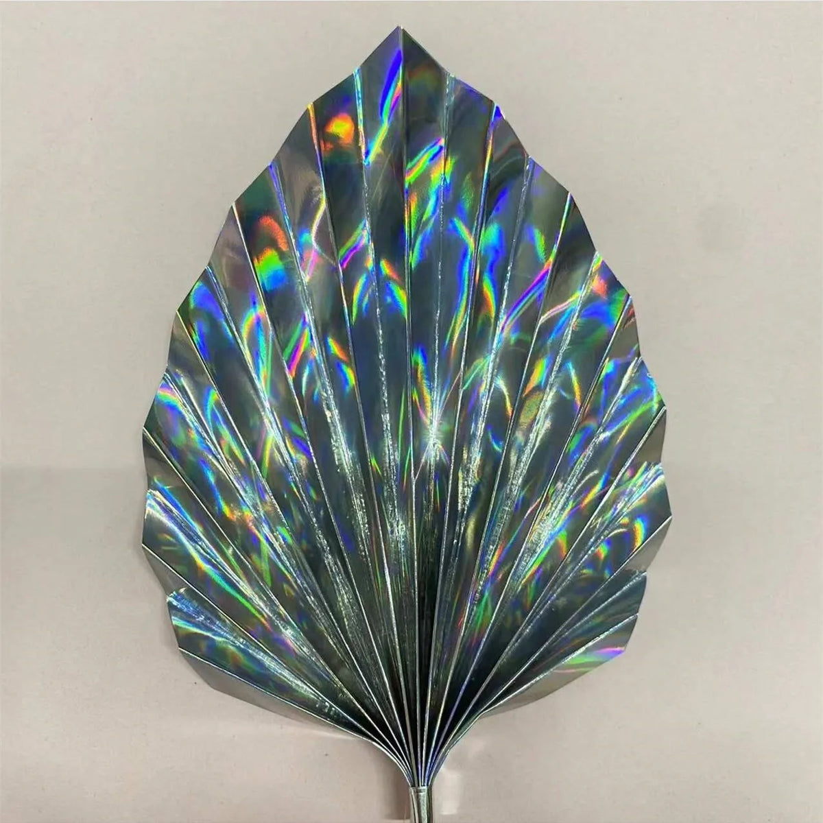 2PCS Happy Birthday Cake Toppers Glittery Palm Spear Gold Silver Folding Fan DIY Kids Party Cake Topper Wedding Decoration