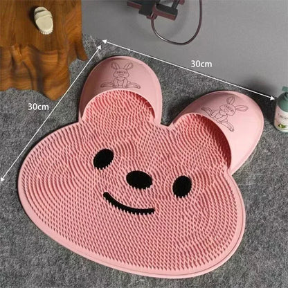 1Pc Silicone Foot Massage Mat Anti Slip Shower Mat Feet Rub Exfoliating Scrub Pad Bathroom Floor Cleaning Bath Mat