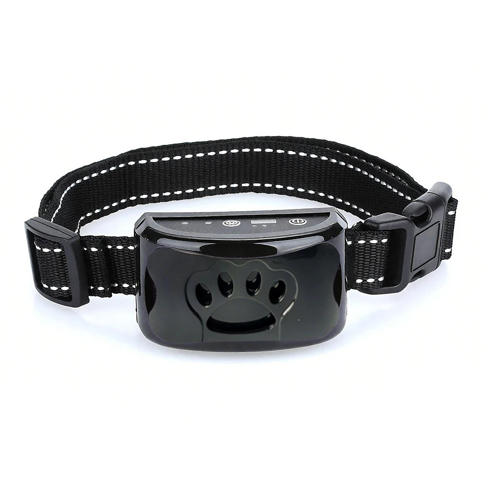 Intelligent Electric Ultrasonic Stop Barking Vibration Anti Bark Collar Stop Bark Training Collar for Dogs Stopper USB Charging