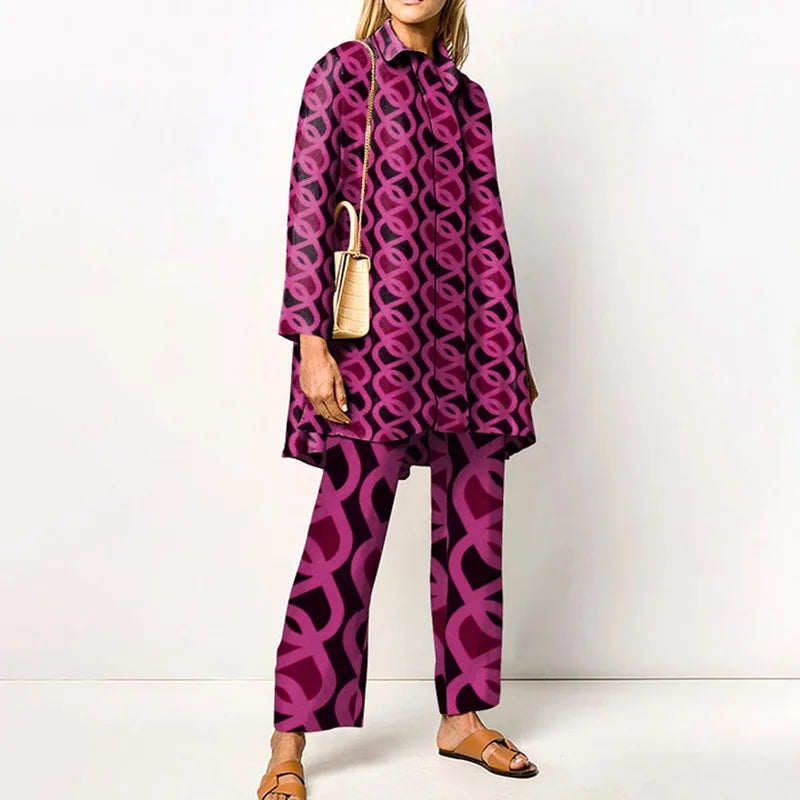 Long Sleeve Turn Down Collar Casual Outfits Ladies Button Tops Wide