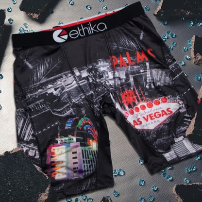 ETHIKA 1Pcs Men Underwear Boxers Breathable Mesh Crotch Man Underpants Plus Size Mens Panties L-3XL Printed Men's Boxers Briefs