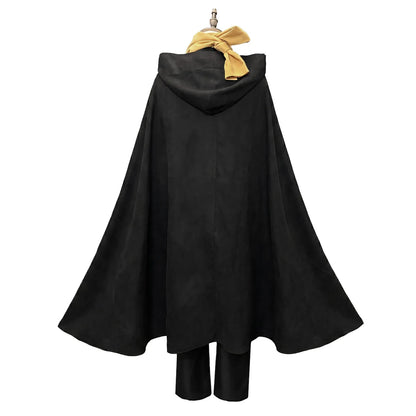 Natsuki Subaru Cosplay Costume Anime Re:Life in A Different World From Zero Black Cape Green Shirt Pants Set Christmas Halloween