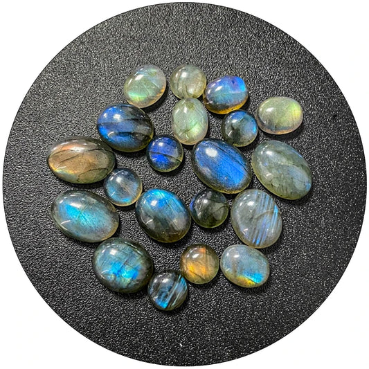labradorite 925 silver ring figure Rings Oval Natural Stone Rings With Rainbow Light Party Gifts Fine Jewelry For Women