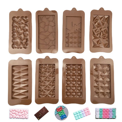 Chocolate Bar Mold Candy Jelly Pudding Silicone Mold Baking Tool