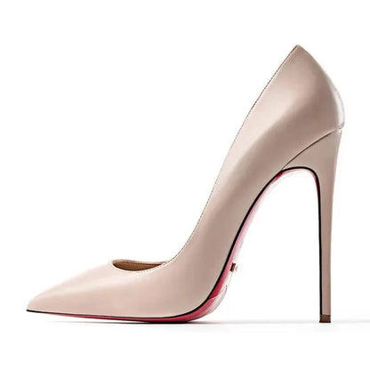 Plus Size 34-44 Sexy Red Shoes Dress Party Wedding High Heels Rubber Bottom Pointed Toe Spring Shallow Women Pumps