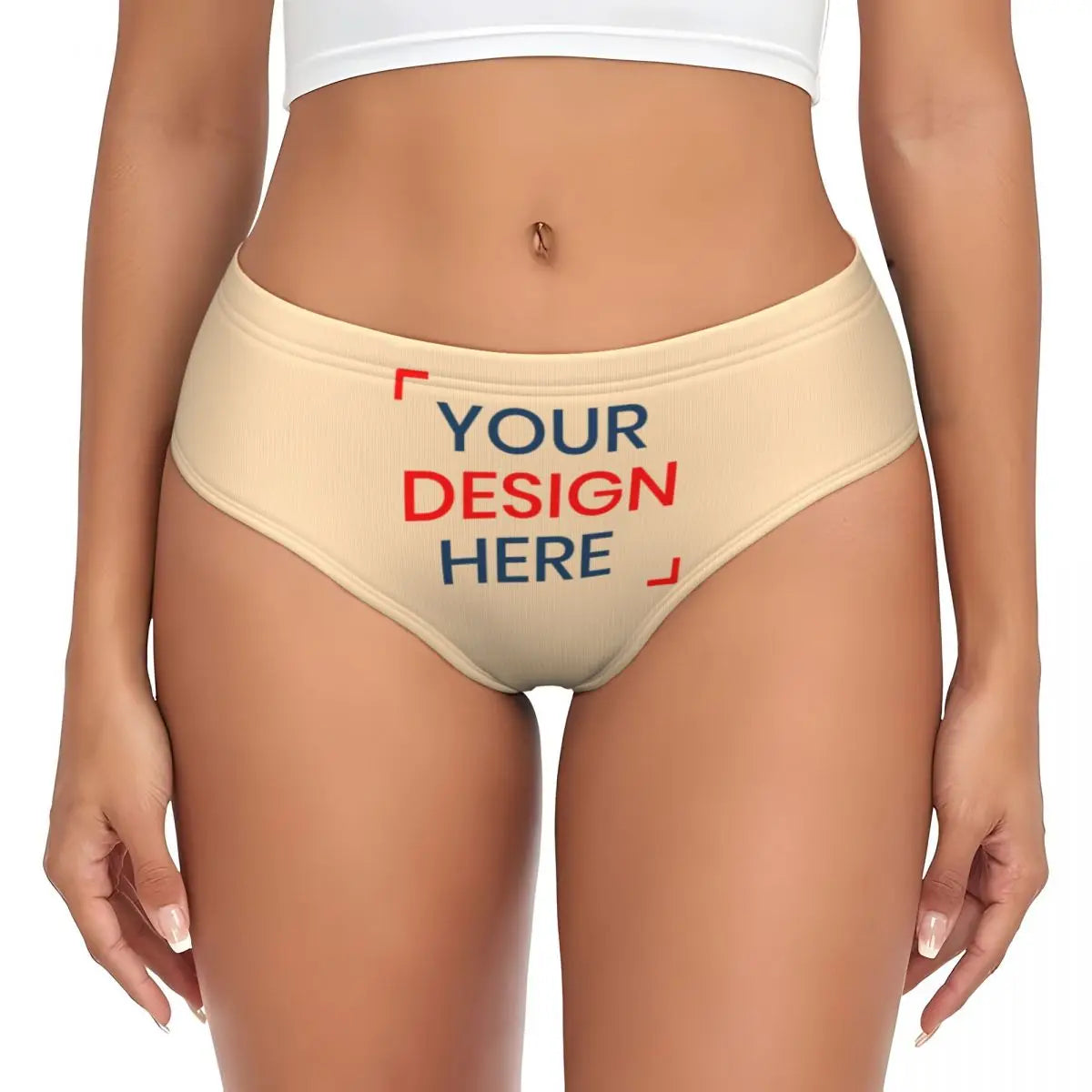Custom DIY Logo Briefs Underwear Women's Stretch Comfortable Shorts Panties Customized Photo Print Brief Panties