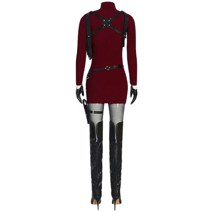 Horror Game Movie Resident Evil 4 Ada Wong Cosplay Full Set Same Style Outfit Halloween Carnival Comic Con Stage Cosplay Suit