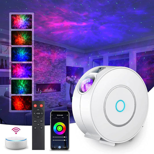 Intelligent Aurora Galaxy Starry Sky Projector Lamp Colorful 3D Nebula Dream Adjustment  for Gaming Room Decor LED Lights Gift