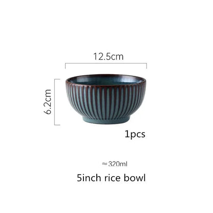 Blue kiln glaze tableware, ceramic rice salad, plate, plate, fish plate, tableware dinner set plates and dishes