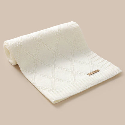 Newborn Baby Swaddle Wrap Blankets for Stroller 90*70cm Knitted Infant Boys & Girls Solid Receiving Blanket Toddler Throw Quilts