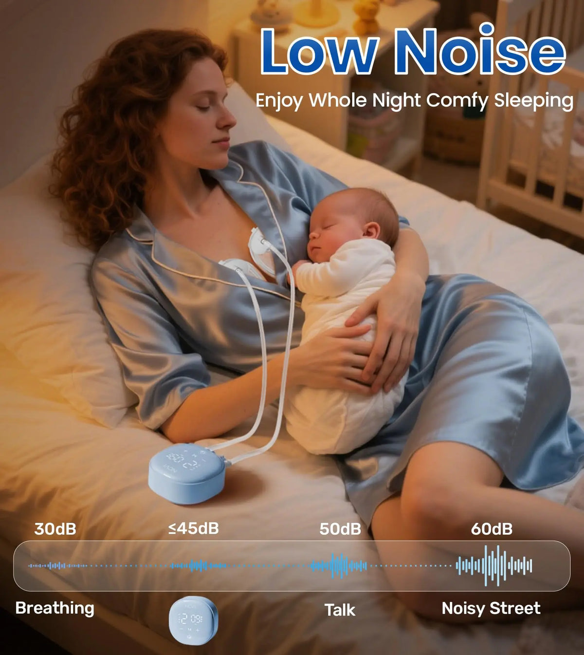 NCVI 8122 2‑in‑1 Hands‑Free Wearable Breast Pump, 4 Modes 9 Levels, Hospital‑Grade Suction, 21/24/28mm Flange, BPA‑Free Under 45dB Anti‑Flow Portable Pump for Moms