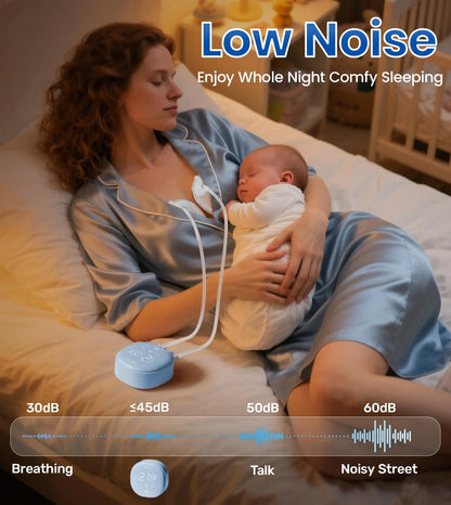 NCVI 8122 2‑in‑1 Hands‑Free Wearable Breast Pump, 4 Modes 9 Levels, Hospital‑Grade Suction, 21/24/28mm Flange, BPA‑Free Under 45dB Anti‑Flow Portable Pump for Moms
