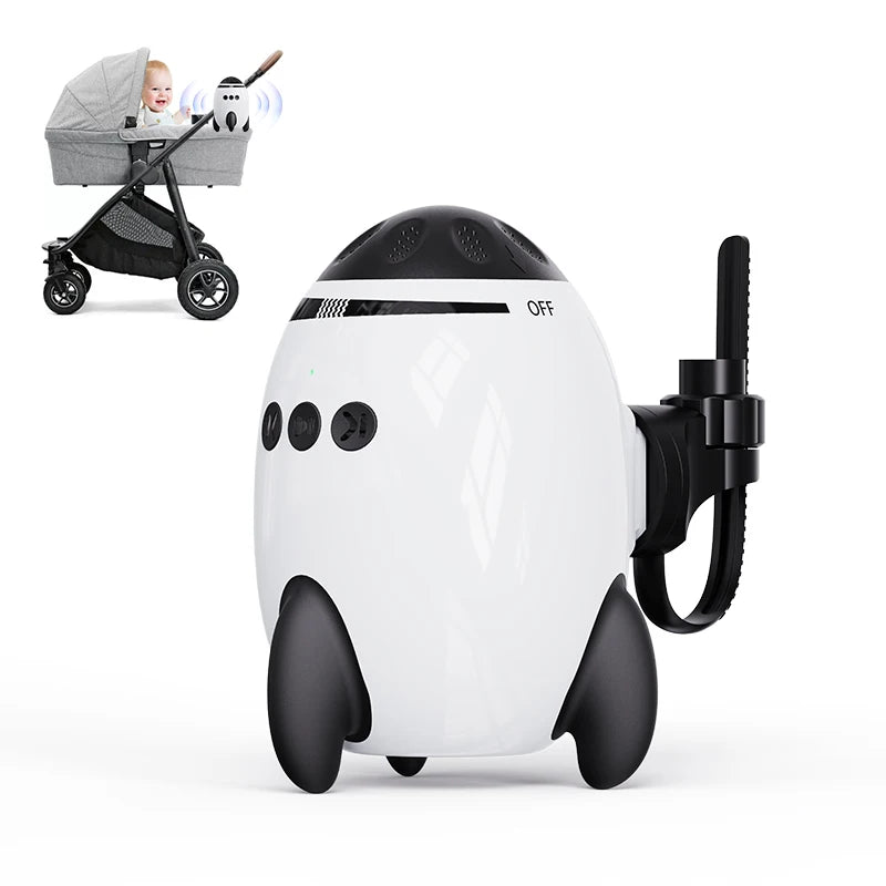 Portable automatic baby rocker, compatible with strollers, hands-free rocking function, with Bluetooth lullabies