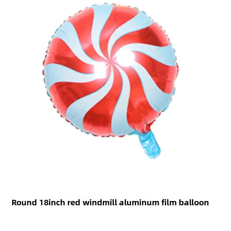10pcs Windmill Candy Lollipop Foil Balloons 18 Inch Aluminum Film Balloon Birthday Party Christmas Wedding Decorations