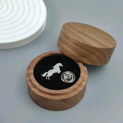 New horse gold-plated 18K stainless steel brooch, waterproof and non-fading badge set, suit lapel pin, wedding party wearing