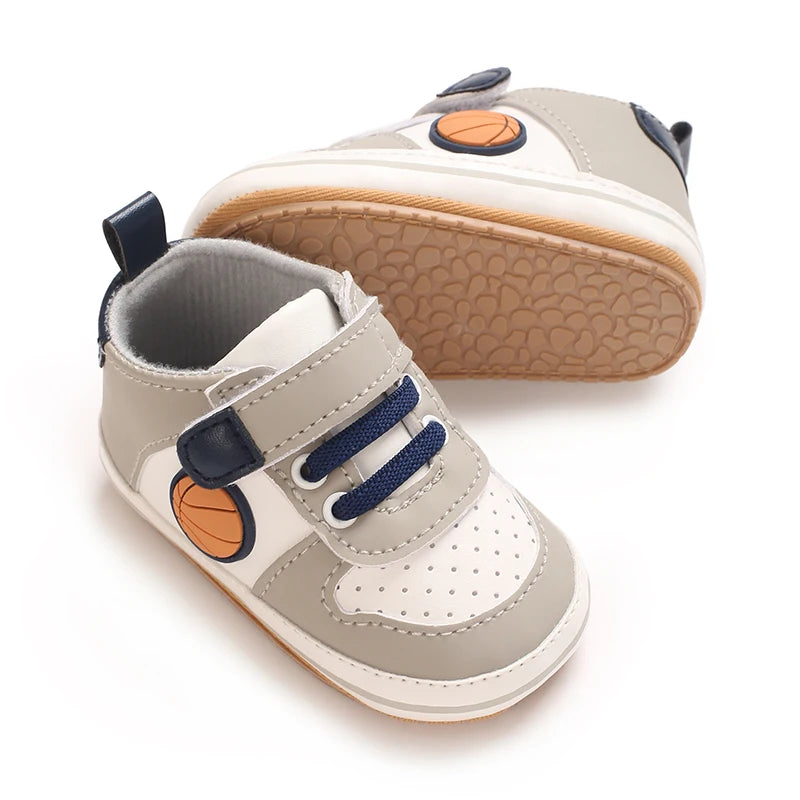 Fashionable Korean Version Men's And Women's Sports Shoes Indoor Soft Rubber Sole Anti Slip Front Shoes 0-18M Baby Shoes