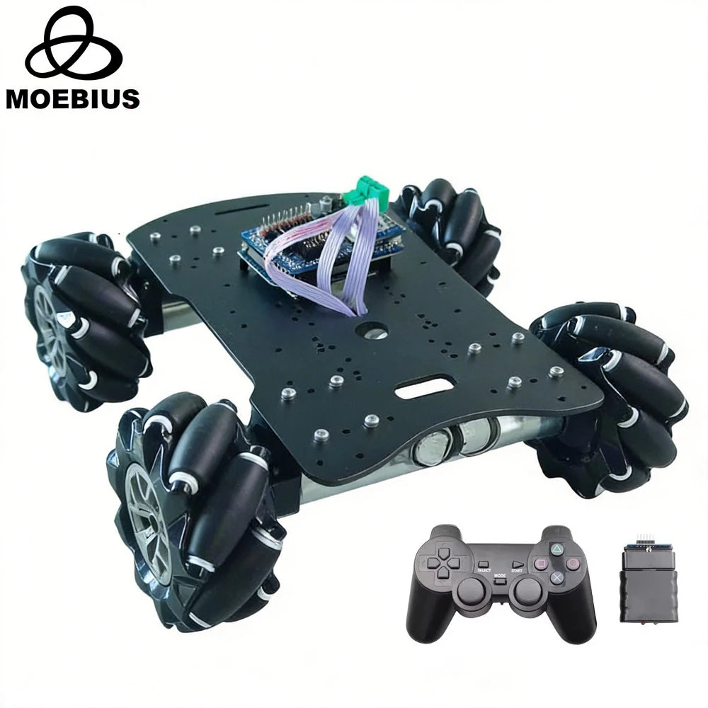 15KG Payload 4WD 80mm Mecanum Wheel Robot Car Chassis Kit with DC 12V Hall Motor for Arduino Raspberry Pi DIY Project STEM Toy