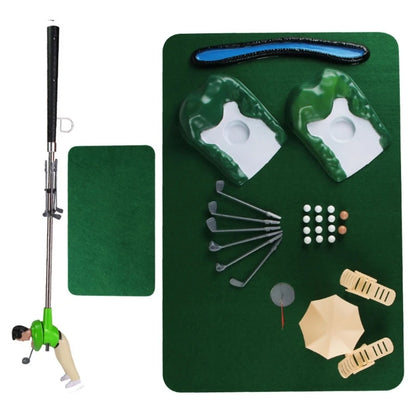 F92E Minitype Indoor Golf Game Funny Golf Game Golfer Set Golf Accessory Set
